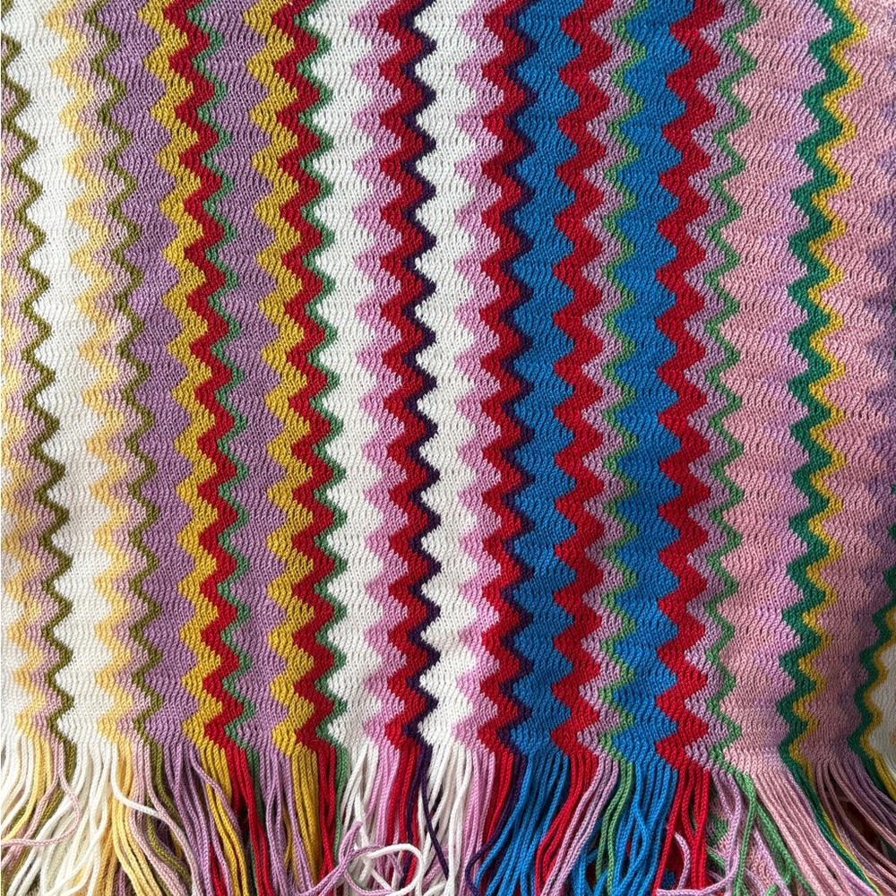 Missoni Multi-colored Zigzag Patterned Scarf
